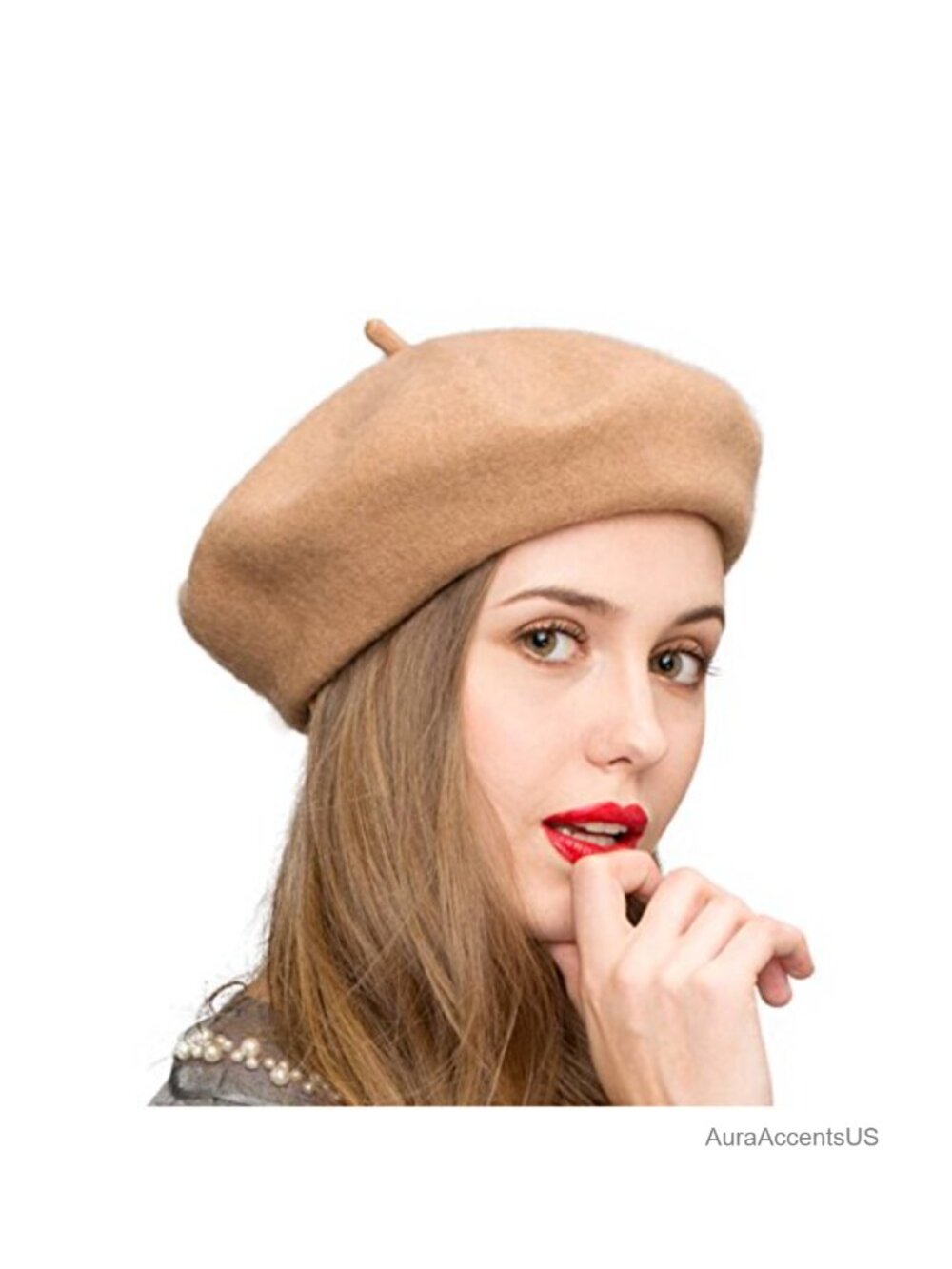 Women's French Style Wool Beret Hat - Stretchy Breathable